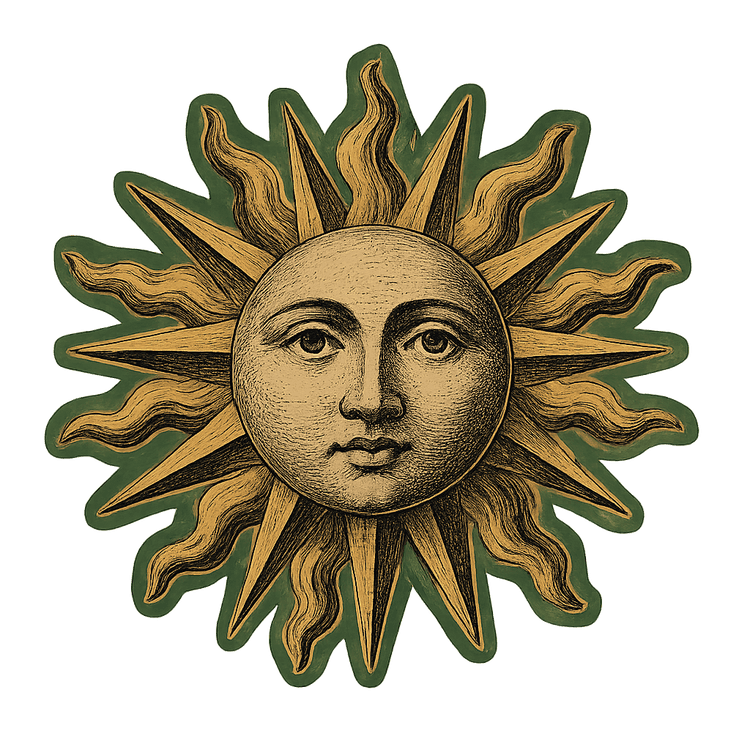 Renaissance sun illustration